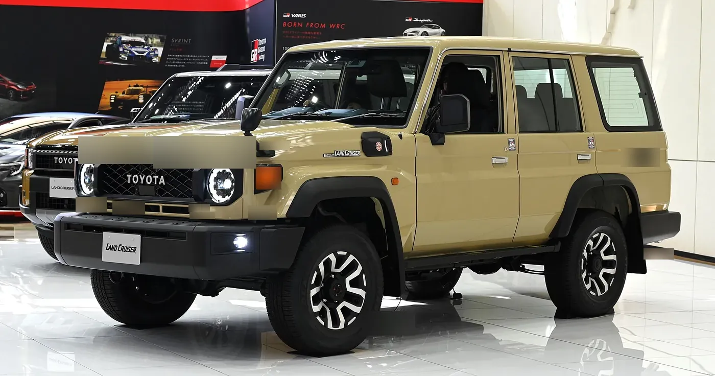 Toyota Land Cruiser 70-series hardtop in beige